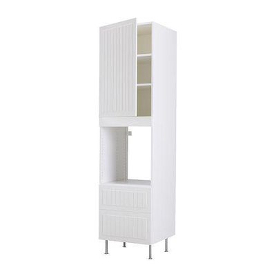 ФАКТУМ Высок шкаф д духов+дверь/2 ящика - Стот белый с оттенком, 60x233 см