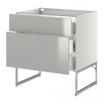 МЕТОД / ФОРВАРА Наполн шк 2 фрнт/3 средн ящ - 80x60x60 см, Гревста нержавеющ сталь, белый МЕТОД / ФОРВАРА Наполн шк 2 фрнт/3 средн ящ - 80x60x60 см, Гревста нержавеющ сталь, белый