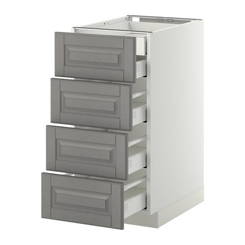 МЕТОД / МАКСИМЕРА Нплн шк 4фрнт/2нзк/3срд ящ - белый, Будбин серый, 40x60 см МЕТОД / МАКСИМЕРА Нплн шк 4фрнт/2нзк/3срд ящ - белый, Будбин серый, 40x60 см