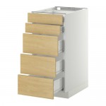 МЕТОД / ФОРВАРА Нплн шк 5фрнт/2нзк/3срд ящ - белый, Тингсрид под березу, 40x60 см МЕТОД / ФОРВАРА Нплн шк 5фрнт/2нзк/3срд ящ - белый, Тингсрид под березу, 40x60 см