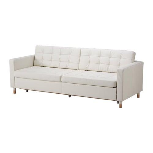 ЛАНДСКРУНА 3-местный див-кров с секц д/хран - Гранн/Бумстад белый/дерево