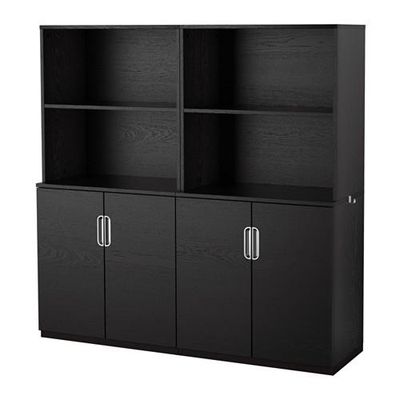 ГАЛАНТ Комбинация для хранения с дверцами - черно-коричневый