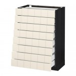 МЕТОД / МАКСИМЕРА Наполн шкаф 8 фронт/8 низк ящиков - под дерево черный, Хитарп белый с оттенком, 60x37 см МЕТОД / МАКСИМЕРА Наполн шкаф 8 фронт/8 низк ящиков - под дерево черный, Хитарп белый с оттенком, 60x37 см
