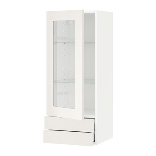 Aanstellen Verbinding gespannen METHODE / MAXIMERA Wandkast / glazen deur / lade 2 - wit, Saveal wit,  40x100 cm (391.088.82) - recensies, prijs, waar te kopen