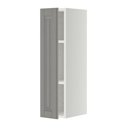 МЕТОД Шкаф навесной с полкой - белый, Будбин серый, 20x80 см МЕТОД Шкаф навесной с полкой - белый, Будбин серый, 20x80 см