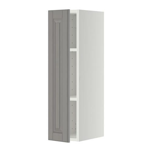 МЕТОД Шкаф навесной с полкой - белый, Будбин серый, 20x80 см МЕТОД Шкаф навесной с полкой - белый, Будбин серый, 20x80 см