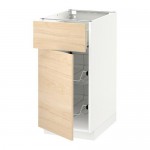 МЕТОД / ФОРВАРА Напольн шкаф с пров корз/ящ/дверью - белый, Аскерсунд под светлый ясень, 40x60 см МЕТОД / ФОРВАРА Напольн шкаф с пров корз/ящ/дверью - белый, Аскерсунд под светлый ясень, 40x60 см