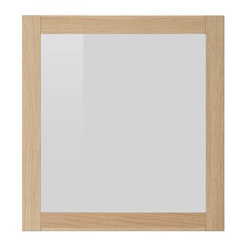 СИНДВИК Стеклянная дверь - под беленый дуб/прозрачное стекло