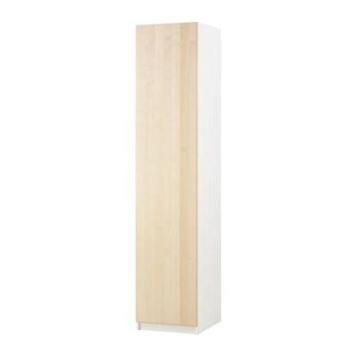 ПАКС Гардероб с 1 дверью - Пакс Нексус березовый шпон, белый, 50x60x236 см