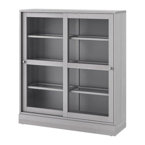 Javsta Display Cabinet With Base Gray Clear Glass 992 751 18
