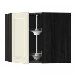 МЕТОД Угл нвсн шкф с вращающ секц - под дерево черный, Будбин белый с оттенком, 68x60 см МЕТОД Угл нвсн шкф с вращающ секц - под дерево черный, Будбин белый с оттенком, 68x60 см