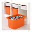 TROFAST комбинация д/хранения+контейнеры белый/оранжевый 99x44x56 cm