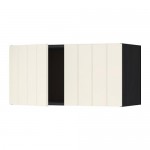 МЕТОД Навесной шкаф с 2 дверями - под дерево черный, Хитарп белый с оттенком