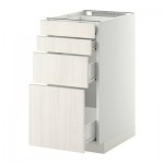 МЕТОД / ФОРВАРА Напольн шкаф 4 фронт панели/4 ящика - 40x60 см, Росдаль белый ясень, белый МЕТОД / ФОРВАРА Напольн шкаф 4 фронт панели/4 ящика - 40x60 см, Росдаль белый ясень, белый