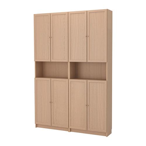 BILLY/OXBERG стеллаж с верхними полками/дверями