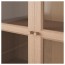 БИЛЛИ / ОКСБЕРГ Стеллаж комбинация/стеклян дверцы - дубовый шпон, беленый/стекло, 160x30x202 см