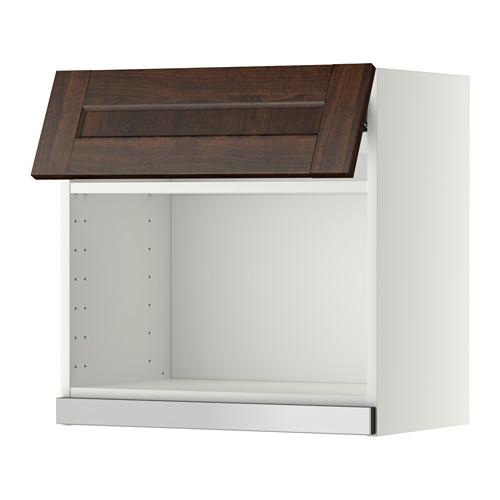 МЕТОД Навесной шкаф для СВЧ-печи - 60x60 см, Эдсерум под дерево коричневый, белый