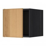 МЕТОД Верхний шкаф - под дерево черный, Экестад дуб МЕТОД Верхний шкаф - под дерево черный, Экестад дуб