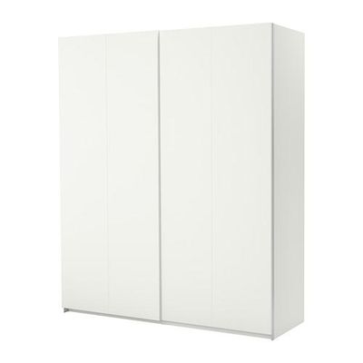 ПАКС Гардероб с раздвижными дверьми - Хасвик белый, 200x43x236 см