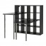 KALLAX стол, комбинация черно-коричневый 147x159x147 cm