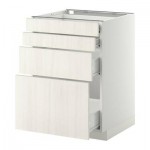 МЕТОД / ФОРВАРА Напольн шкаф 4 фронт панели/4 ящика - 60x60 см, Росдаль белый ясень, белый МЕТОД / ФОРВАРА Напольн шкаф 4 фронт панели/4 ящика - 60x60 см, Росдаль белый ясень, белый