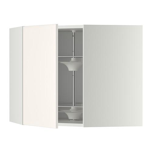 METOD угл нвсн шкф с вращающ секц белый/Веддинге белый 67.5x67.5x60 cm