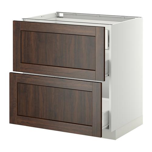 МЕТОД / ФОРВАРА Наполн шк 2 фрнт/3 средн ящ - белый, Эдсерум под дерево коричневый, 80x60 см МЕТОД / ФОРВАРА Наполн шк 2 фрнт/3 средн ящ - белый, Эдсерум под дерево коричневый, 80x60 см