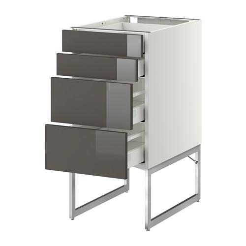 МЕТОД / МАКСИМЕРА Нплн шк 4 фронт/2 низк/2средн ящ - 40x60x60 см, Рингульт глянцевый серый, белый МЕТОД / МАКСИМЕРА Нплн шк 4 фронт/2 низк/2средн ящ - 40x60x60 см, Рингульт глянцевый серый, белый