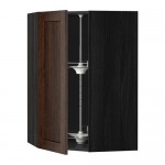 МЕТОД Угл нвсн шкф с вращающ секц - под дерево черный, Эдсерум под дерево коричневый, 68x100 см