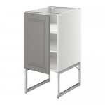 МЕТОД Напольный шкаф с полками - белый, Будбин серый, 40x60x60 см