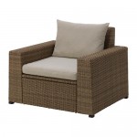 СОЛЛЕРОН Садовое кресло - коричневый/Холло бежевый