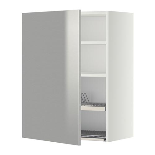 МЕТОД Шкаф навесной с сушкой - белый, Гревста нержавеющ сталь, 60x80 см