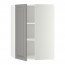 METOD угловой навесной шкаф с полками белый/Будбин серый 67.5x67.5x100 cm