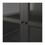 BILLY/OXBERG стеллаж/панельные/стеклянные двери черно-коричневый/стекло 160x30x202 cm