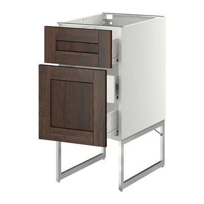 МЕТОД / ФОРВАРА Наполн шк 2 фрнт/3 средн ящ - 40x60x60 см, Эдсерум под дерево коричневый, белый МЕТОД / ФОРВАРА Наполн шк 2 фрнт/3 средн ящ - 40x60x60 см, Эдсерум под дерево коричневый, белый