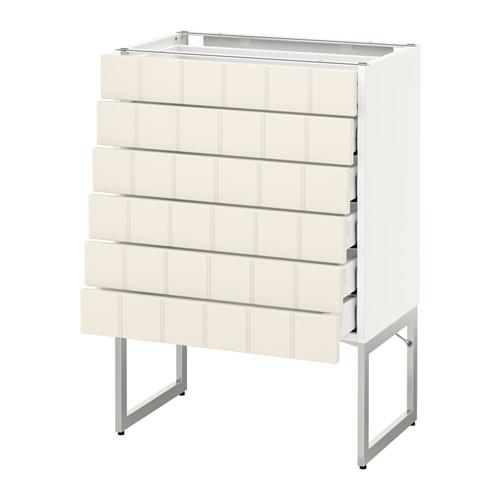 МЕТОД / МАКСИМЕРА Напольн шкаф 6фронт пнл/6 низ ящ - белый, Хитарп белый с оттенком, 60x37x60 см МЕТОД / МАКСИМЕРА Напольн шкаф 6фронт пнл/6 низ ящ - белый, Хитарп белый с оттенком, 60x37x60 см