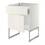 МЕТОД / ФОРВАРА Напольный шкаф с ящиком/дверью - 60x60x60 см, Росдаль белый ясень, белый МЕТОД / ФОРВАРА Напольный шкаф с ящиком/дверью - 60x60x60 см, Росдаль белый ясень, белый