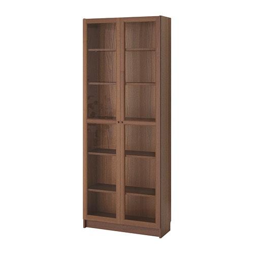 БИЛЛИ / ОКСБЕРГ Стеллаж - коричневый ясеневый шпон