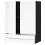 МЕТОД / МАКСИМЕРА Навесной шкаф/2дверцы/2ящика - под дерево черный, Воксторп белый, 80x100 см
