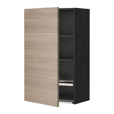 МЕТОД Шкаф навесной с сушкой - 60x100 см, Брокхульт под грецкий орех светло-серый, под дерево черный МЕТОД Шкаф навесной с сушкой - 60x100 см, Брокхульт под грецкий орех светло-серый, под дерево черный