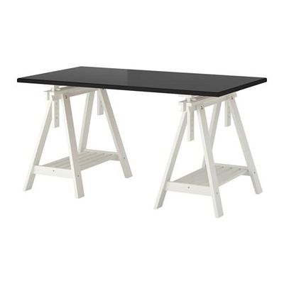 КЛИМПЕН / ФИНВАРД Стол - черный/белый КЛИМПЕН / ФИНВАРД Стол - черный/белый