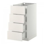 МЕТОД / ФОРВАРА Напольн шкаф 4 фронт панели/4 ящика - 40x60 см, Веддинге белый, белый МЕТОД / ФОРВАРА Напольн шкаф 4 фронт панели/4 ящика - 40x60 см, Веддинге белый, белый