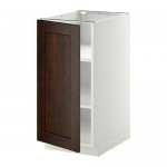 МЕТОД Напольный шкаф с полками - белый, Эдсерум под дерево коричневый, 40x60 см МЕТОД Напольный шкаф с полками - белый, Эдсерум под дерево коричневый, 40x60 см