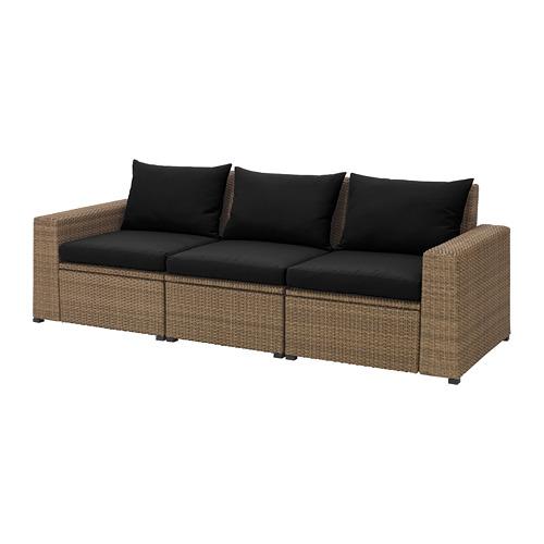 SOLLERÖN 3-местный модульный диван, садовый