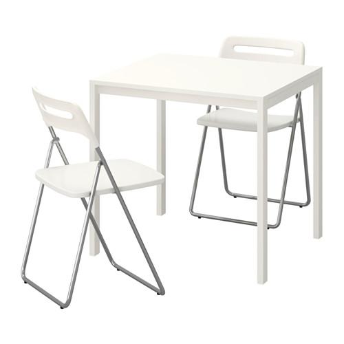МЕЛЬТОРП / НИССЕ Стол и 2 складных стула