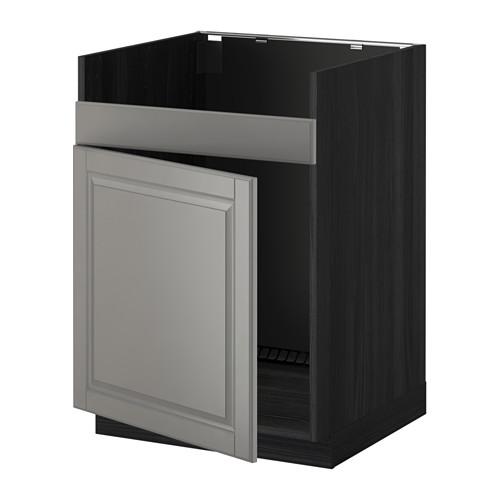 METOD нплн шкаф для одинарн мойки ДУМШЁ черный/Будбин серый 60x60 см METOD нплн шкаф для одинарн мойки ДУМШЁ черный/Будбин серый 60x60 см