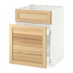 МЕТОД / МАКСИМЕРА Нап шк п/мойку/сорт мус/1дврц/2ящ - белый, Торхэмн естественный ясень МЕТОД / МАКСИМЕРА Нап шк п/мойку/сорт мус/1дврц/2ящ - белый, Торхэмн естественный ясень