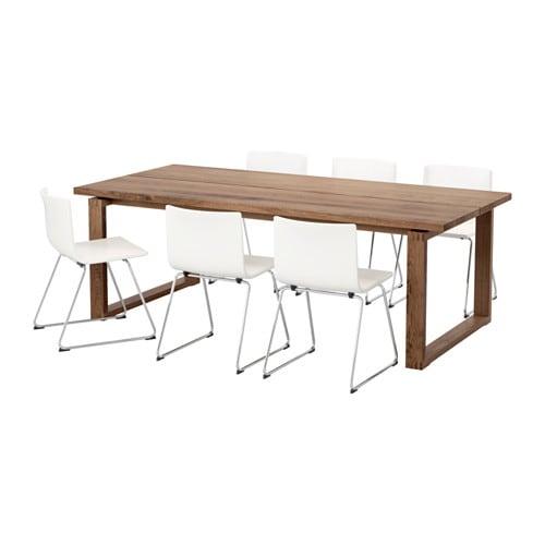 МОРБИЛОНГА / БЕРНГАРД Стол и 6 стульев