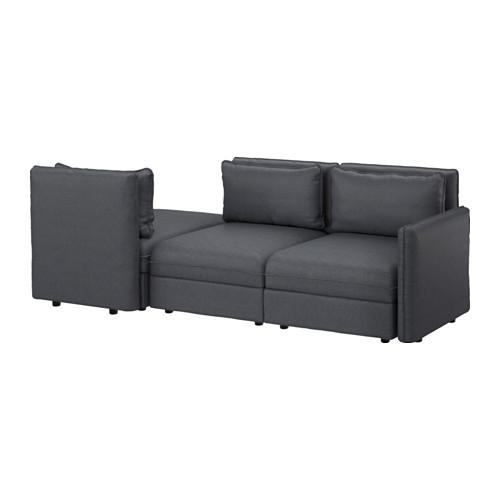 ВАЛЛЕНТУНА 3-местный диван-кровать - Хилларед темно-серый, Хилларед темно-серый
