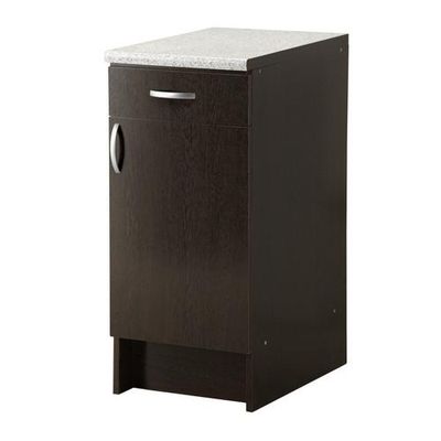 АЛЬБРУ Напольный шкаф с дверью и ящиком - черно-коричневый, 40x89 см